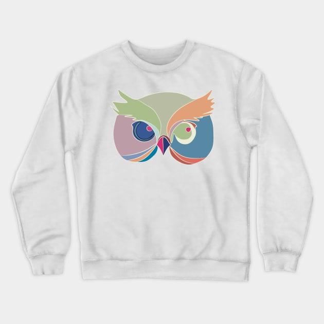 Owl 2 Crewneck Sweatshirt by Abstract Scribbler